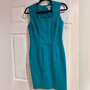 Banana Republic Square Neckline Green Dress - Size 4